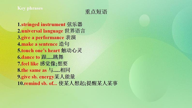 人教版 2019 高中必修2英语 Unit5 Music Period 1 Listening and Speaking 课件+学案+练习+音频04