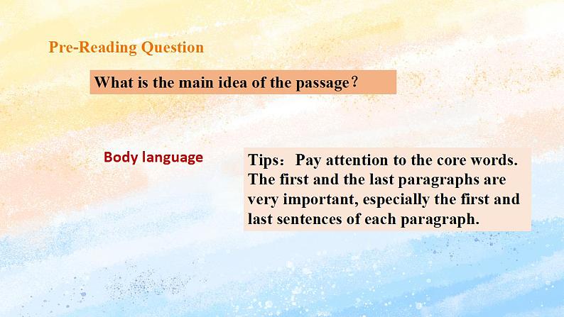 人教版 2019 高中选择性必修1英语 Unit4 Body language Period 1 Reading and Thinking 课件第5页