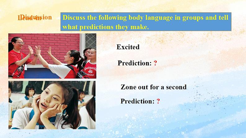 人教版 2019 高中选择性必修1英语 Unit4 Body language Period 4 Explore body language 课件+教案+音视频07