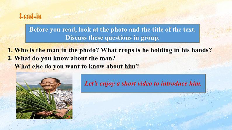 人教版 2019 高中选择性必修1英语 Unit5 Working the land Period 1 Reading and Thinking 课件第2页