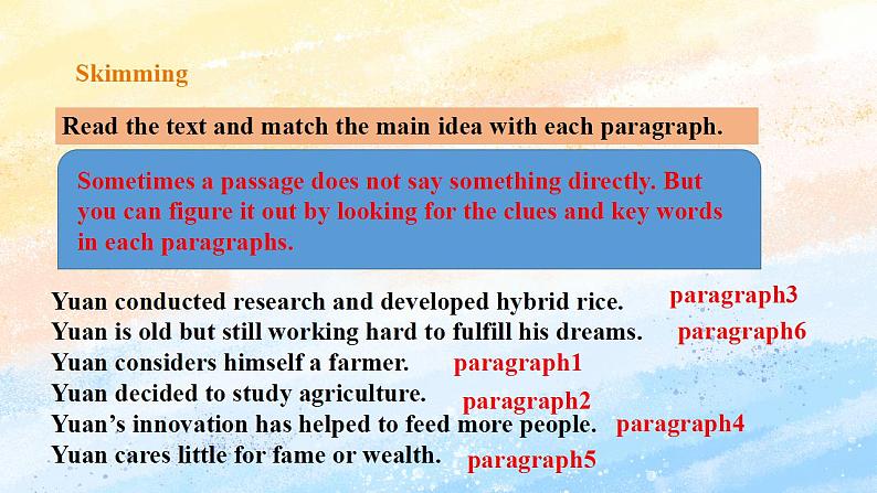 人教版 2019 高中选择性必修1英语 Unit5 Working the land Period 1 Reading and Thinking 课件第5页