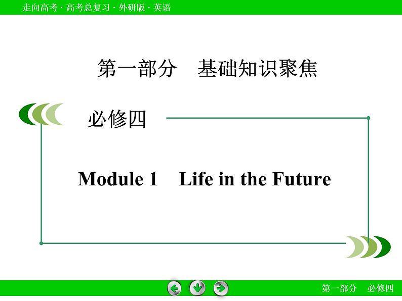 外研版高三英语一轮必修4 Module 1复习课件第2页