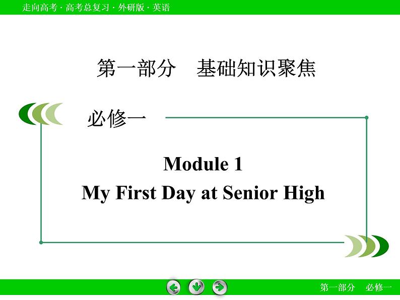 外研版高三英语一轮必修1 Module 1复习课件02