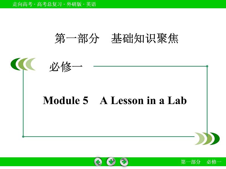 外研版高三英语一轮必修1 Module 5复习课件第2页