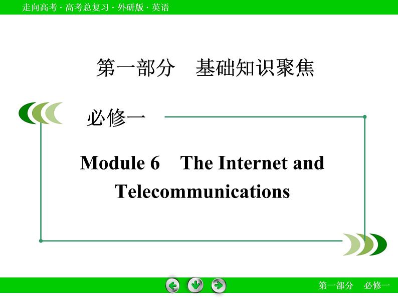 外研版高三英语一轮必修1 Module 6复习课件02