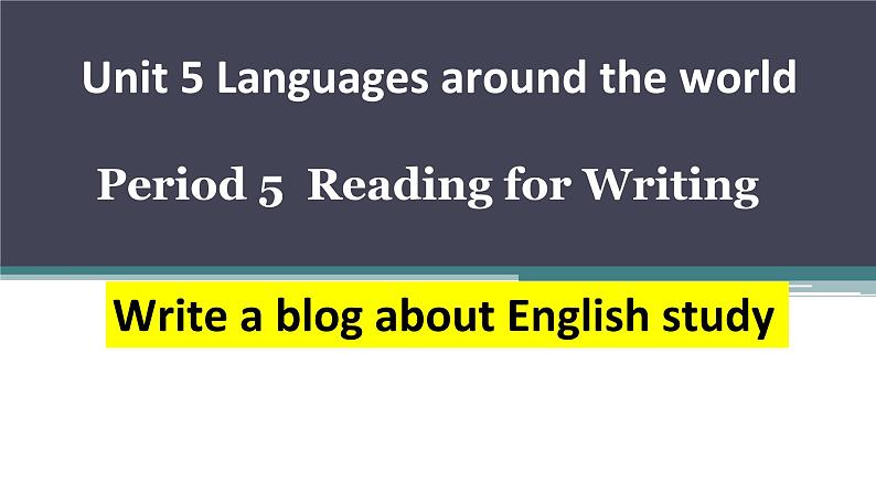 人教版（2019）英语高中必修一Unit 5 reading for writing课件第1页