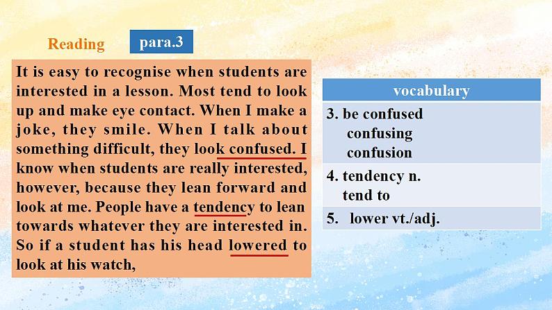 人教版 2019 高中选择性必修1英语 Unit4 Body language Period 5 How do I know my students 课件第7页