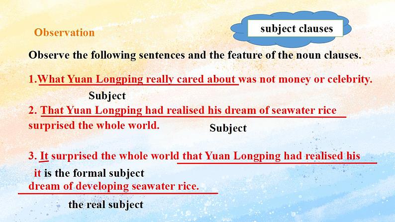 人教版 2019 高中选择性必修1英语 Unit5 Working the land Period 3 Discover useful structures 课件+教案04