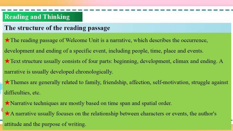 Welcome Unit Period 2 Reading and thinking（课件）高一英语（人教版新教材必修第一册）(共29张PPT)06