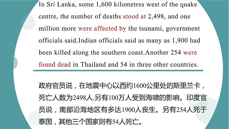 高中英语必修一   课件Unit 4 Natural disasters Period 5 Reading for Writing(共38张）07