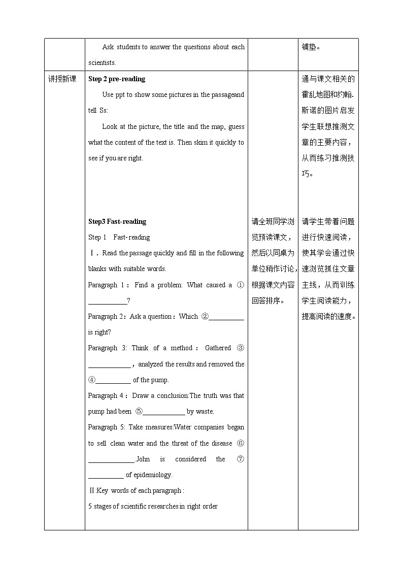 高中英语选择性必修二 Unit1 Science and scientists Period 1 Reading and Thinking教案第2页