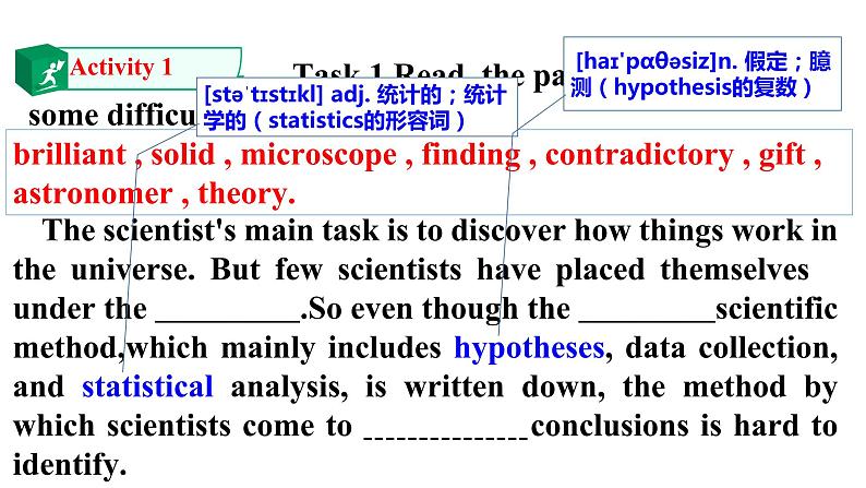 高中英语选择性必修二 Unit1 Science and scientists Period 6 Assessing your progress&project课件第8页