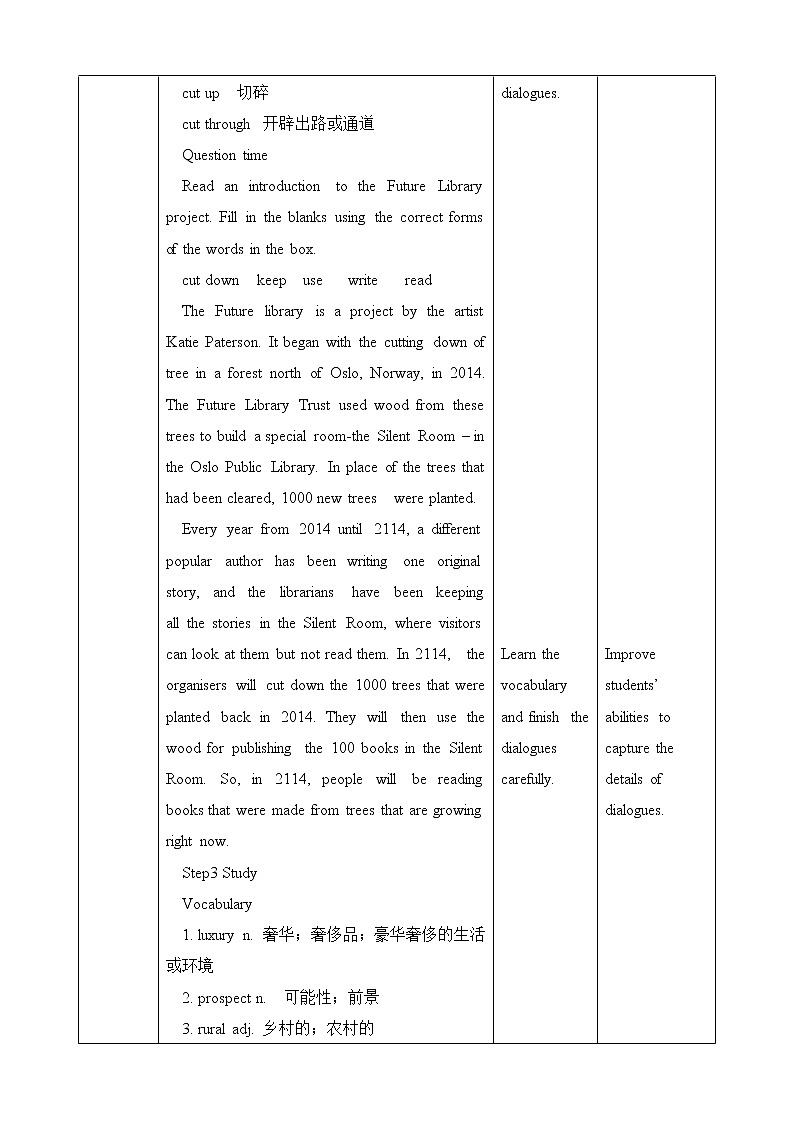 高中英语选择性必修一    Unit2 Looking into the future period6Assessing Your Progress教案02