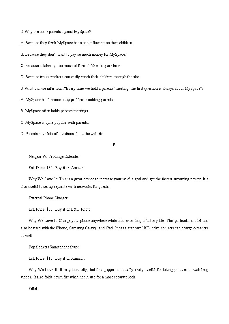 高中英语必修二 Unit3Theinternet单元测试含答案与解析）第2页