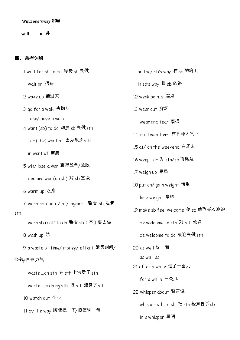 备战高考-词汇基础-WY-单词、词组、熟词生义、动词不规则变化-常见难词第3页