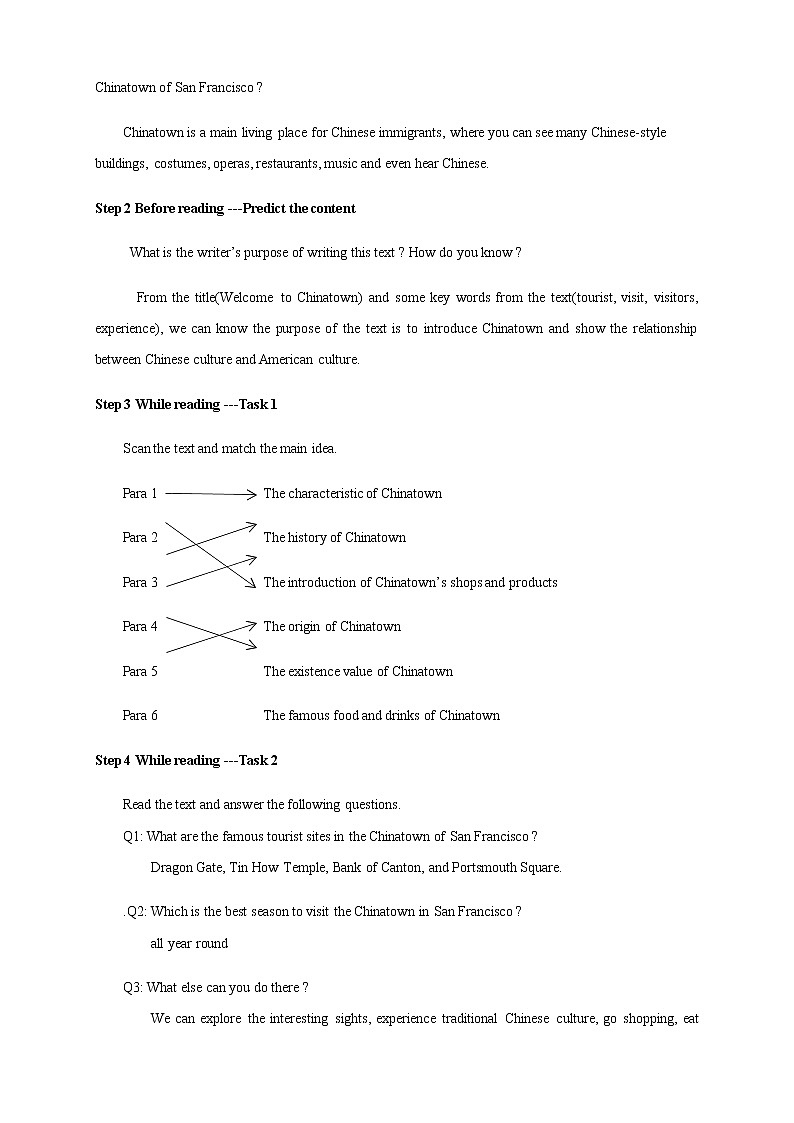 高中英语必修三  3.4 Reading for Writing 教学设计02