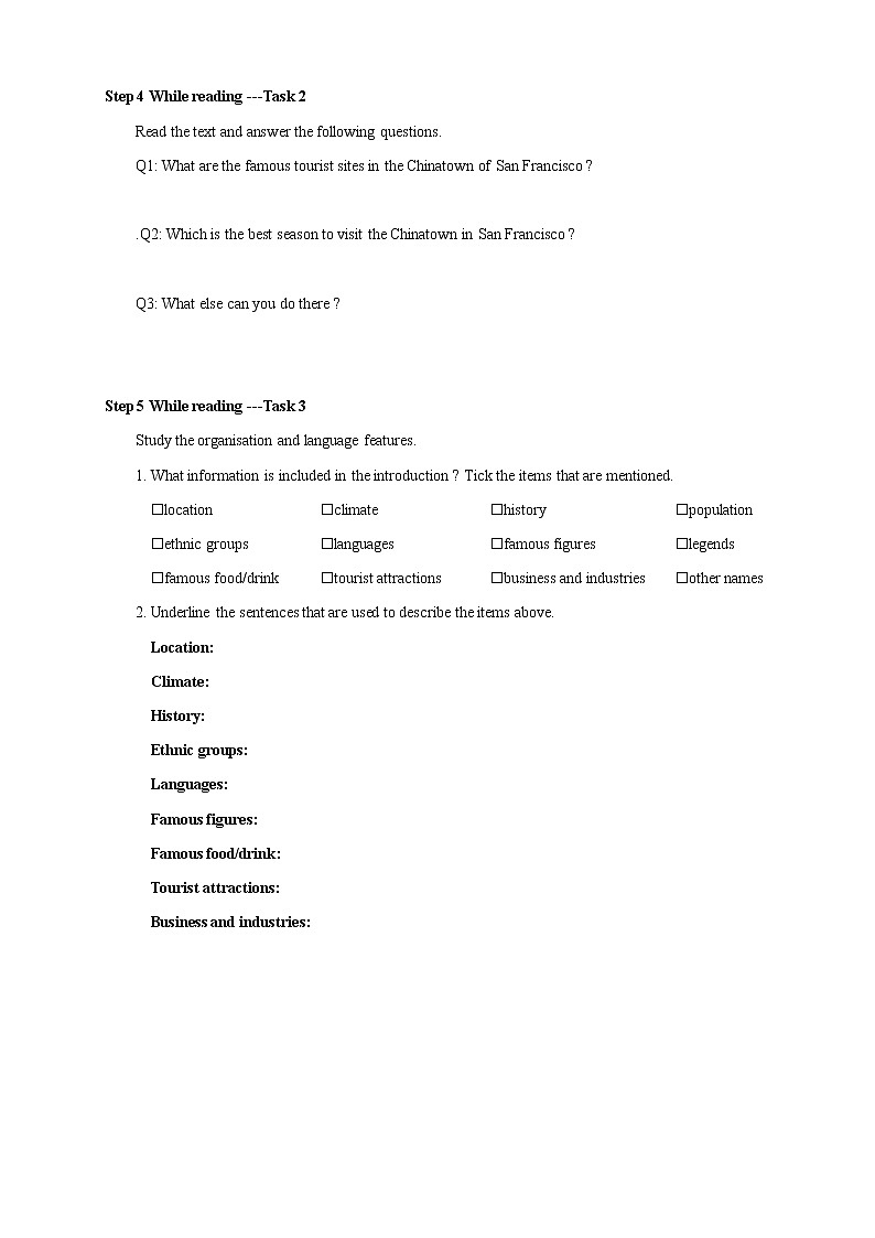 高中英语必修三  3.4 Reading for Writing 导学案第2页