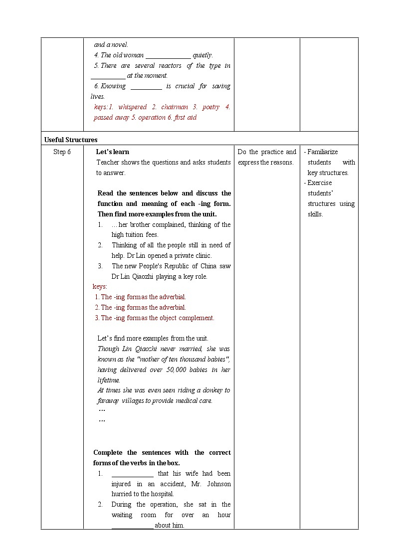 高中英语必修三  Unit 2 Period 3 Discovering Useful Structures教案03