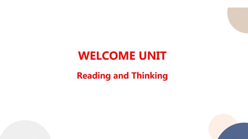 人教版高中英语必修第一册 Welcome Unit  Reading and Thinking  课件PPT01
