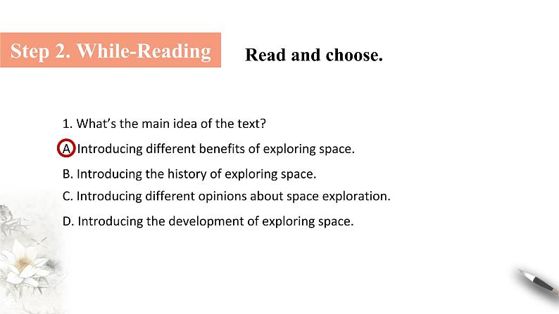 Unit 4 Space Exploration  Reading for Writing课件03