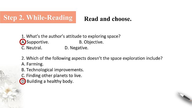 Unit 4 Space Exploration  Reading for Writing课件05