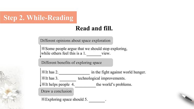 Unit 4 Space Exploration  Reading for Writing课件06