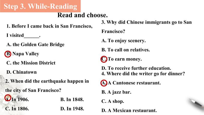 Unit 3 Diverse Cultures Reading and thinking课件04