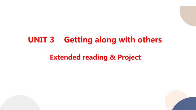 译林牛津版高中英语必修第一册 UNIT 3 Extended reading & Project（共57页）课件PPT01