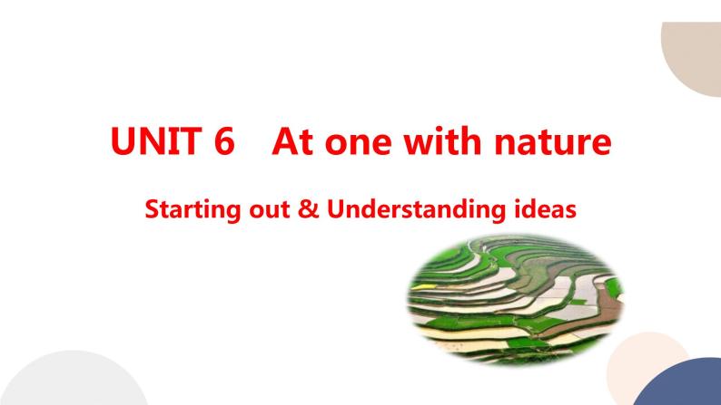 外研版高中英语 必修第一册 UNIT 6 Starting out & Understanding ideas（课件PPT）01