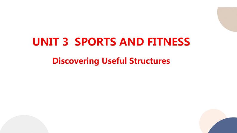 人教版高中英语必修第一册 UNIT 3 Discovering Useful Structures  课件PPT第1页