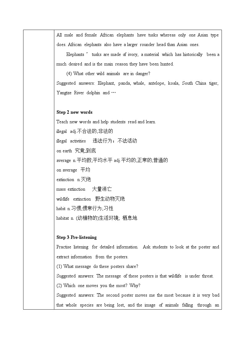 人教版英语必修二U2Wildlife protection   (第1课时)课件（送教案练习）02