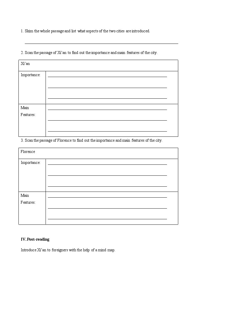 上教版（2020）高中英语：必修一 Unit 2 Places 单元全课时 （教案+学案）02
