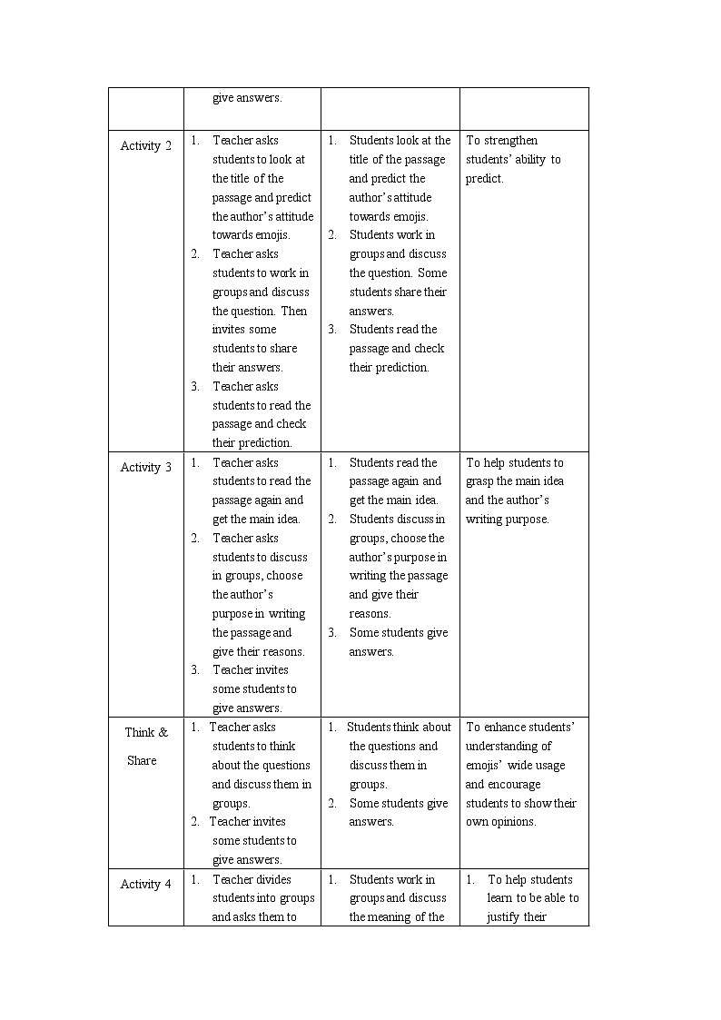 2019外研版高中英语选择性必修二 Unit 3 Developing ideas 教学设计02