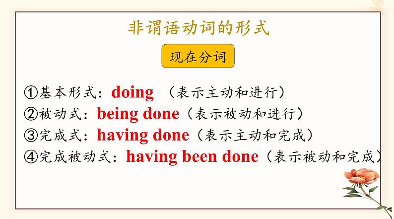 2023年高考英语一轮复习Unit4NaturalDisasters基础写作非谓语课件新人教版必修第一册06