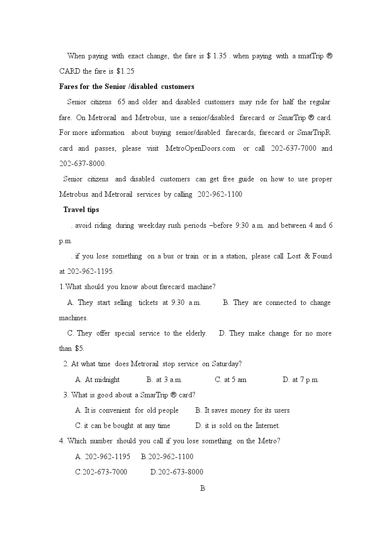 Unit 2 Travelling Around（B卷提升卷）-2022-2023学年高一英语必修第一册同步单元AB卷（新教材人教版）02