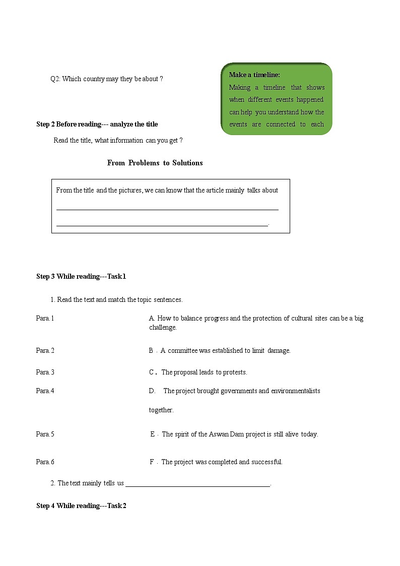 高中英语必修二 1.2 Reading and Thinking 导学案第2页