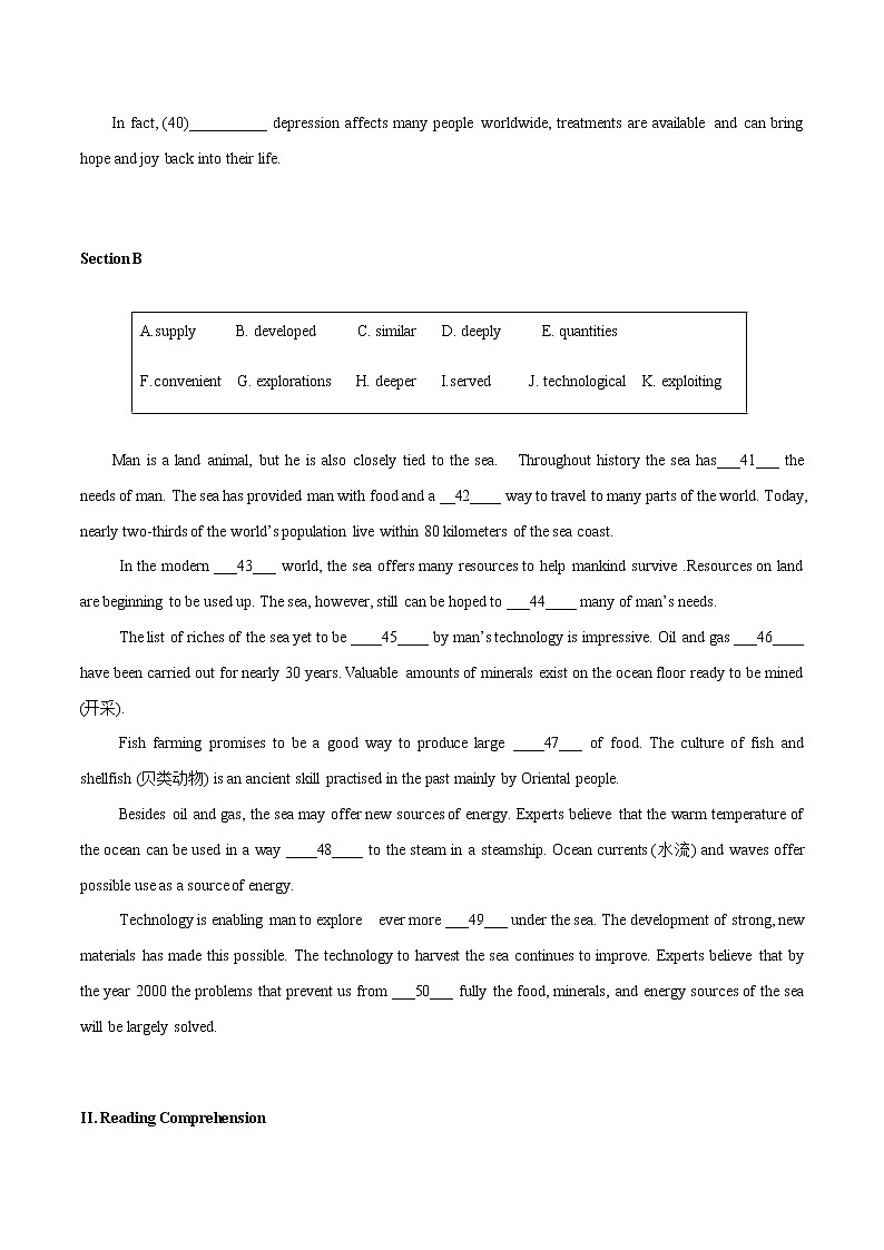 高中英语上教版必修二 Unit1.单元素养评估测试卷（含答案）02