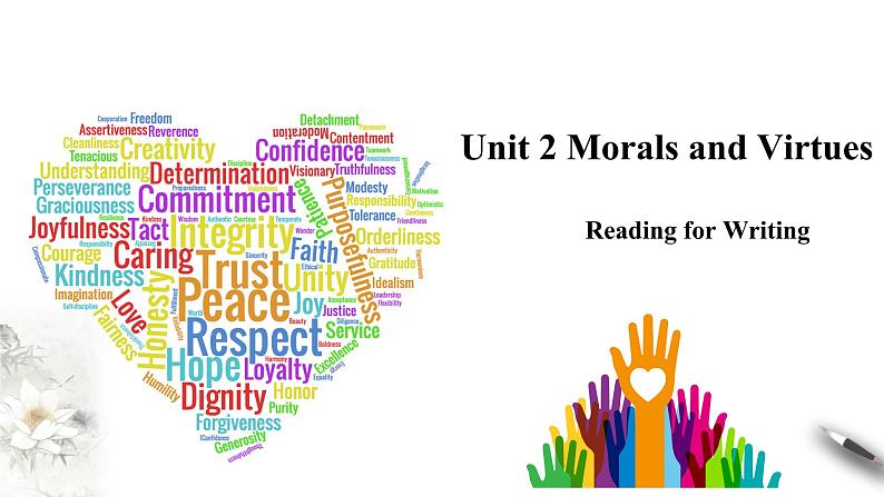 Unit 2 Morals  Virtues 2.3 Reading for Writing课件第1页