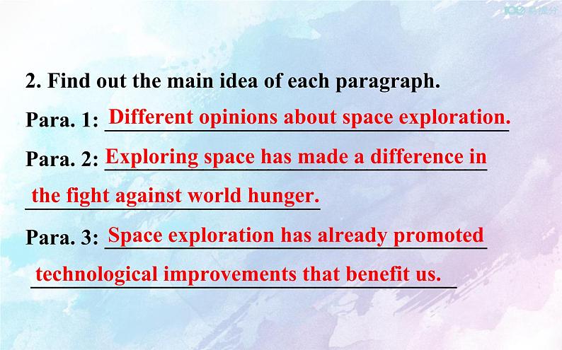 Unit 4 Space Exploration Reading for Writing课件04