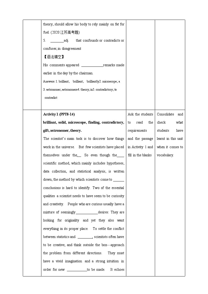U1 Period 6 Assessing your progress&project 教案03