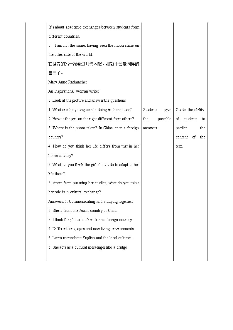 U2 Reading and Thinking 教案02