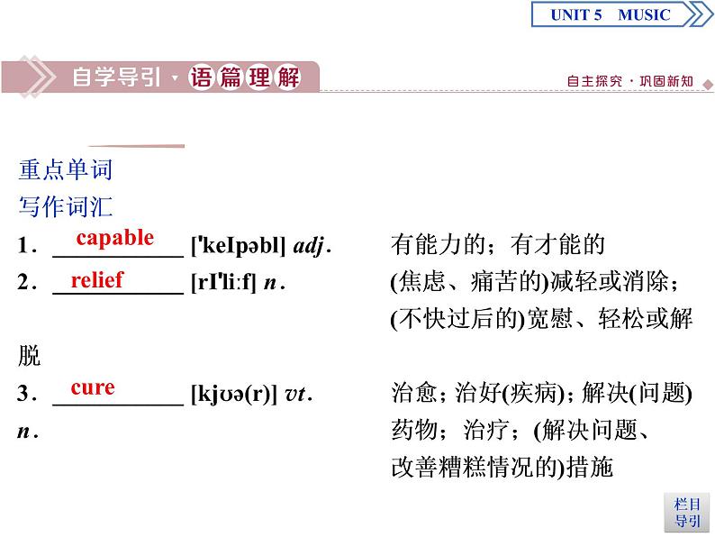 Unit 5 Music  Section Ⅳ教学课件第2页