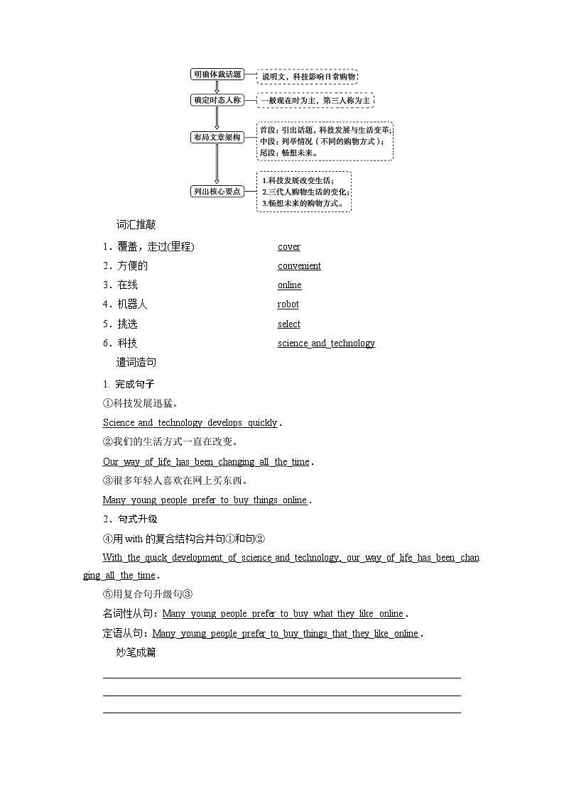 高中英语必修二  UNIT 3 The internet  Section Ⅴ Writing教案02