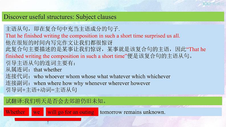 高中英语人教版 (2019) 选择性必修一    5.3 Learning about language 课件(共22张)第4页