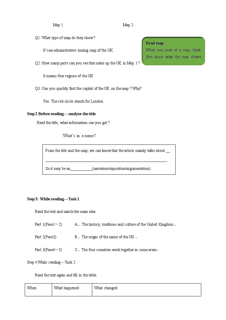 高中英语必修二 4.2 Reading and Thinking 导学案第2页