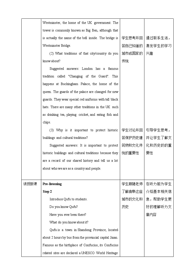 高中英语必修二 History and traditions unit Period 1 Reading and speaking教案02