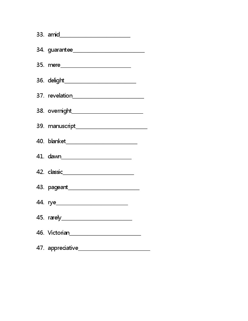 Unit3 单词检测练习 2021-2022学年外研社高中英语选择性必修第一册(含答案)03