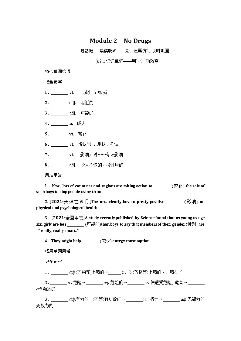 必修2Module 2　No Drugs第1页