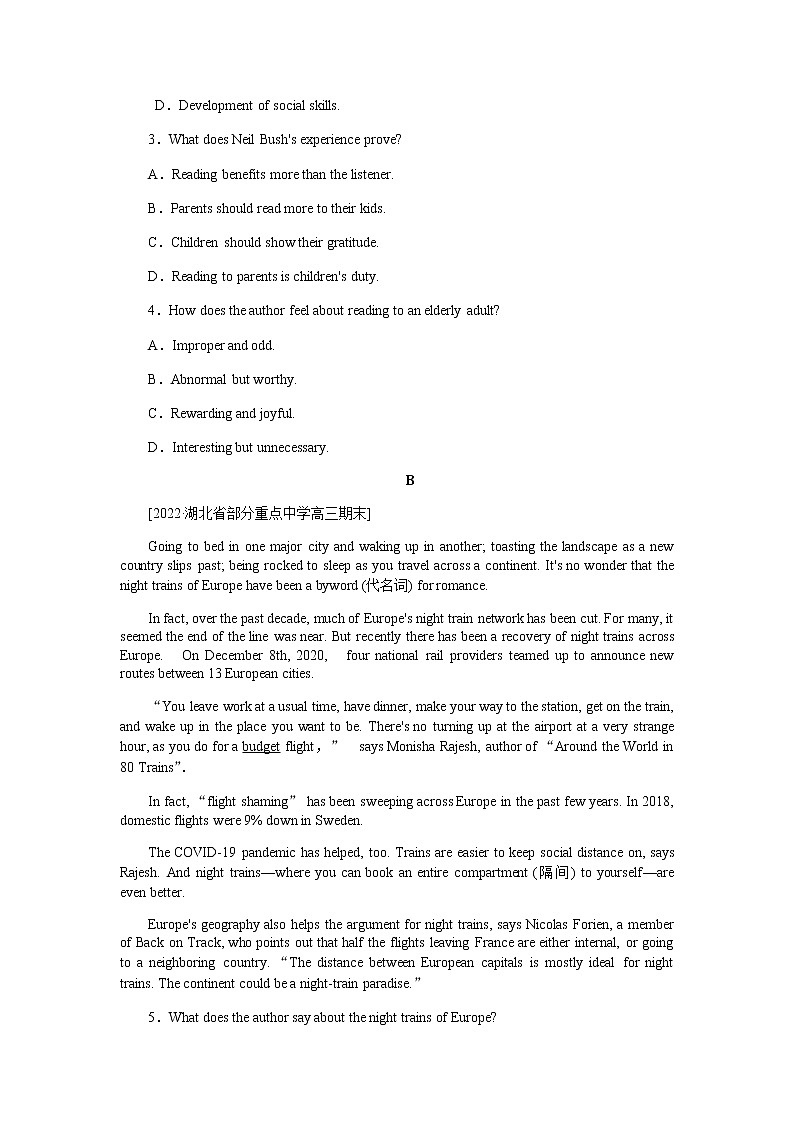 课时作业9　必修三　Unit 9　Wheels第2页