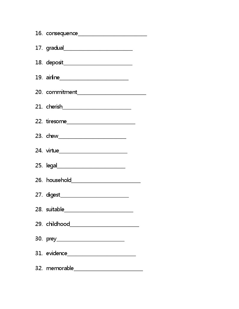 Unit1单词检测练习-2022-2023学年高中英语外研版（2019）选择性必修第二册(含答案)02